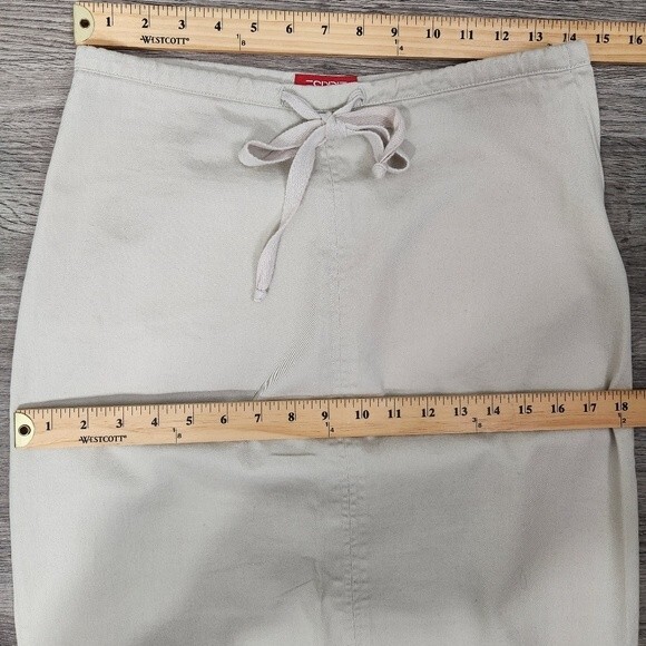 VTG Esprit Khaki Maxi Skirt  Y2K Size 8 classic - Picture 11 of 12